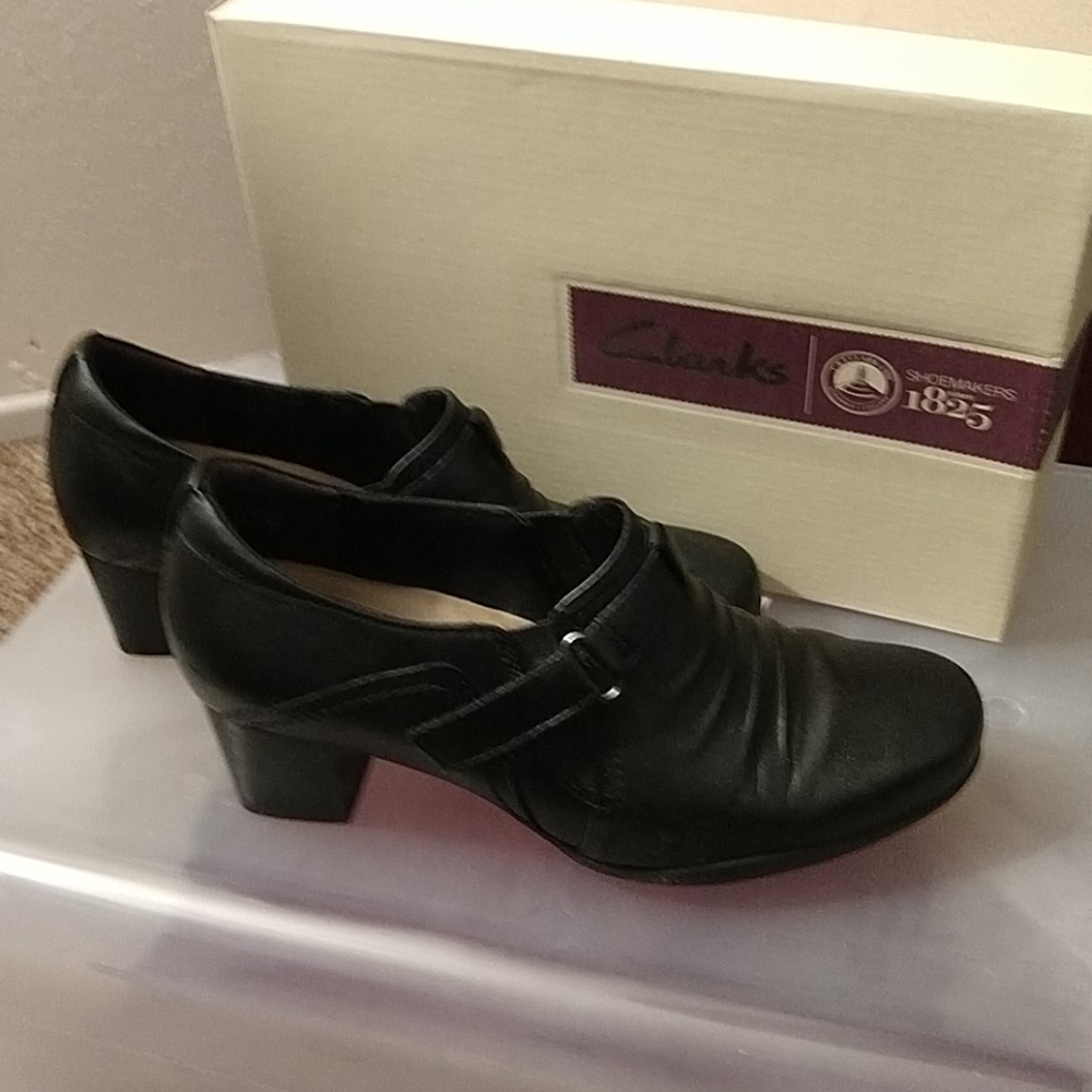 Clark's Black Leather Booties